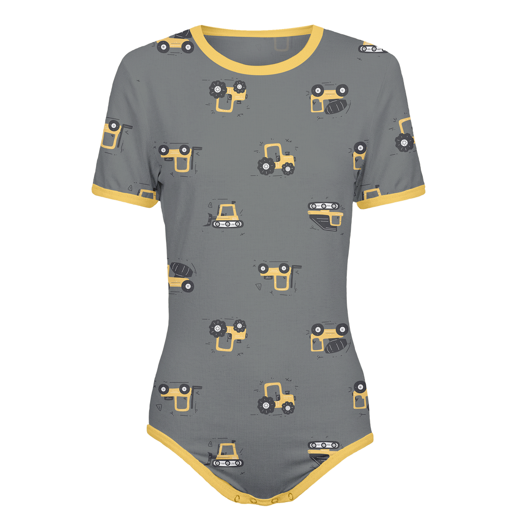 Construction Trucks Pattern Onesie